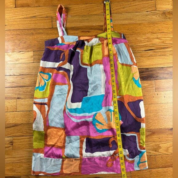 Alice & Trixie 100% Silk Geometric psychedelic Dress Size M - Picture 4 of 7